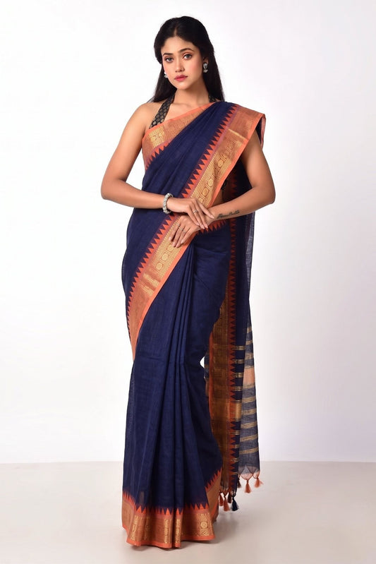SANJIVA - NAVY & ORANGE