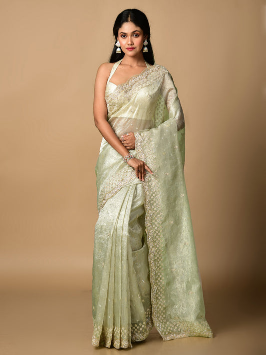 SHINE TISSUE WITH KATDANA WORK
