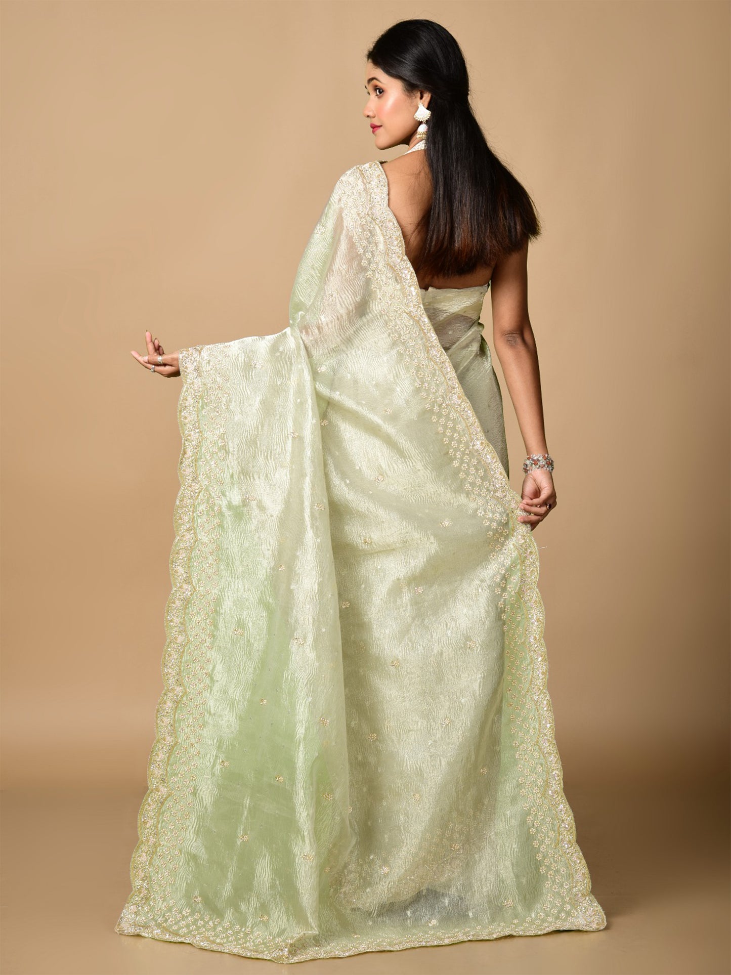 SHINE TISSUE WITH KATDANA WORK