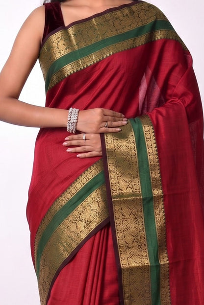 SAANVI - MAROON & GREEN