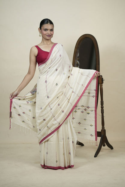 NOOR E JAMDANI - WHITE