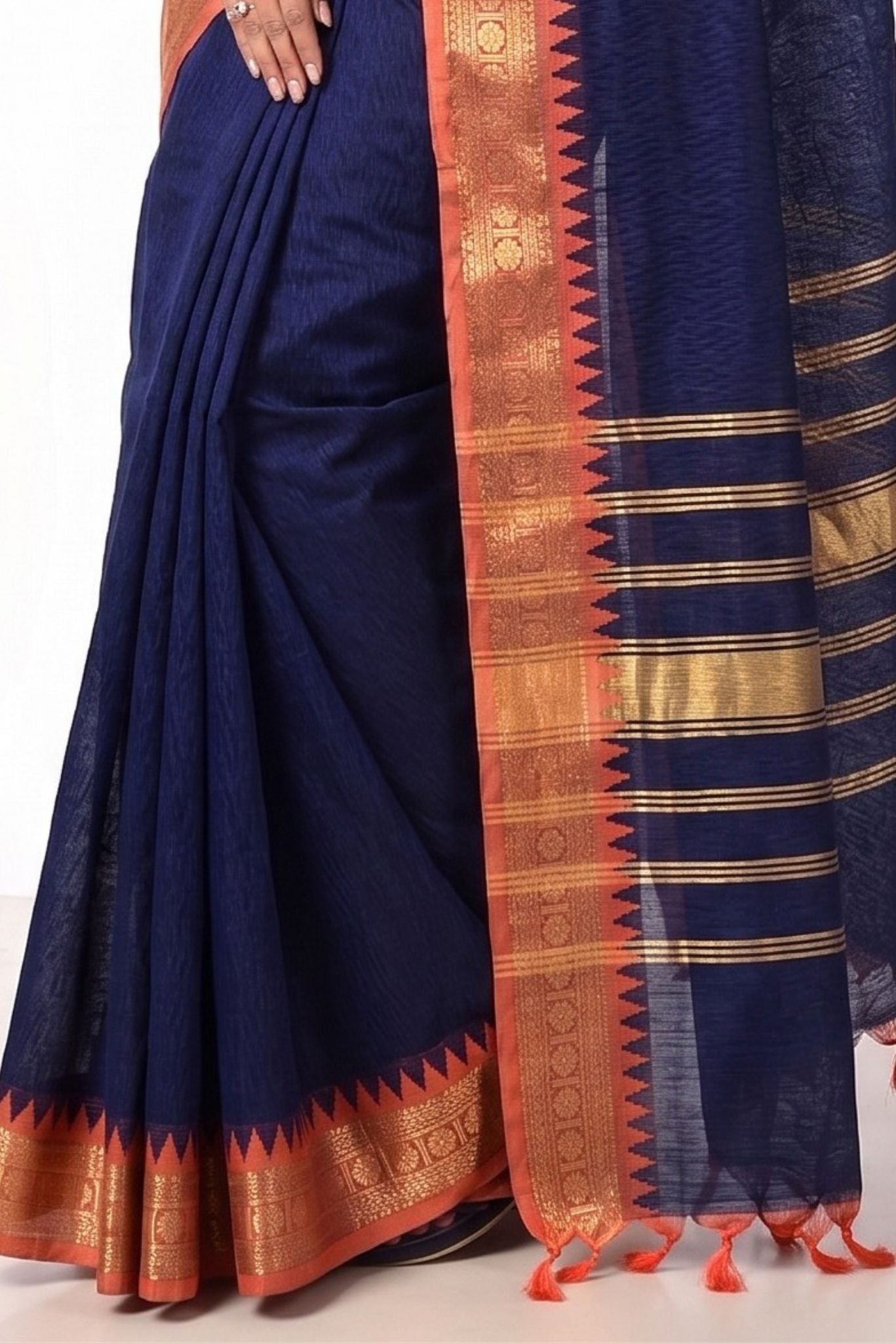 SANJIVA - NAVY & ORANGE