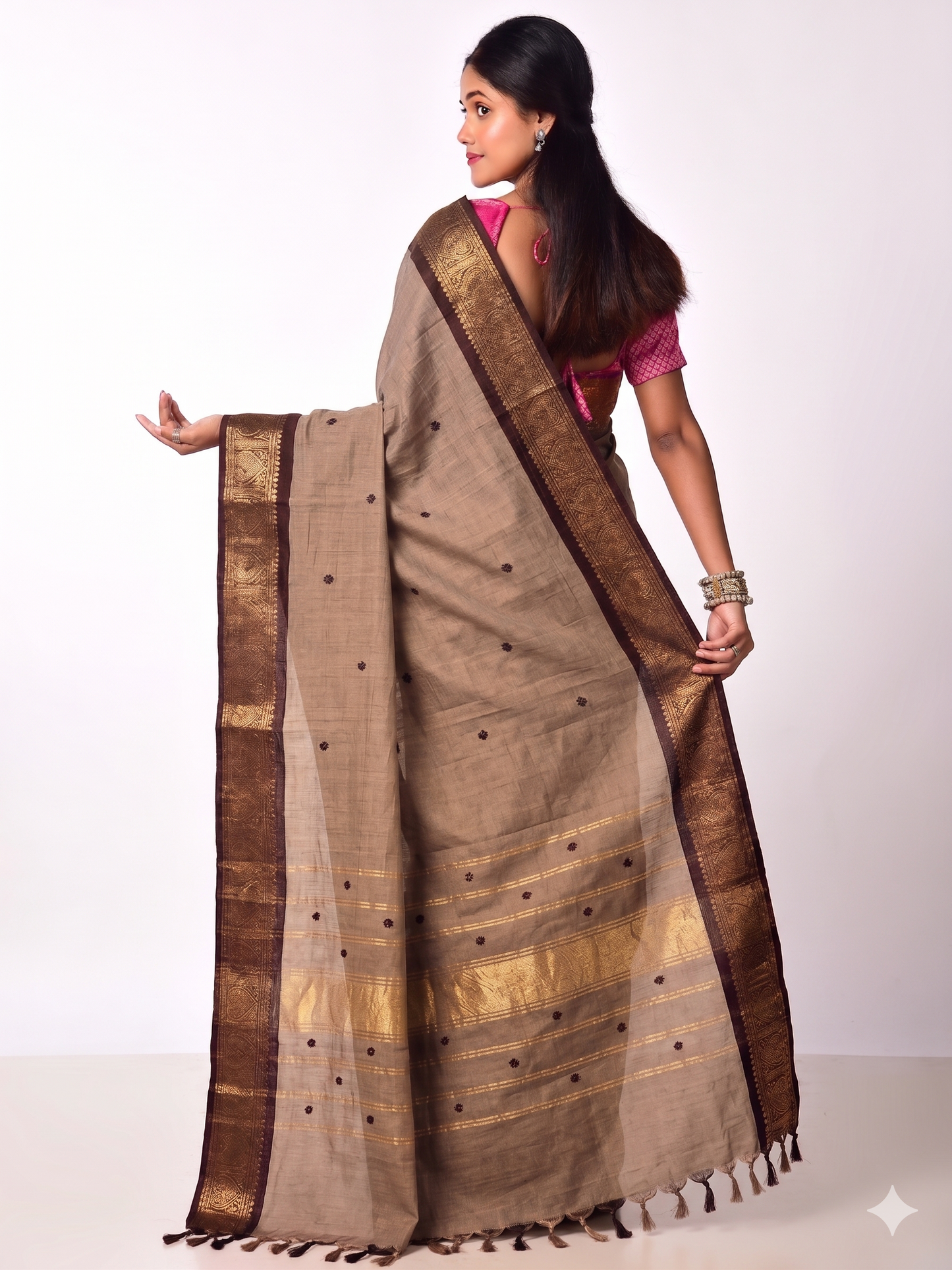 SOUTH COTTON WITH KANJIVARAM BORDER