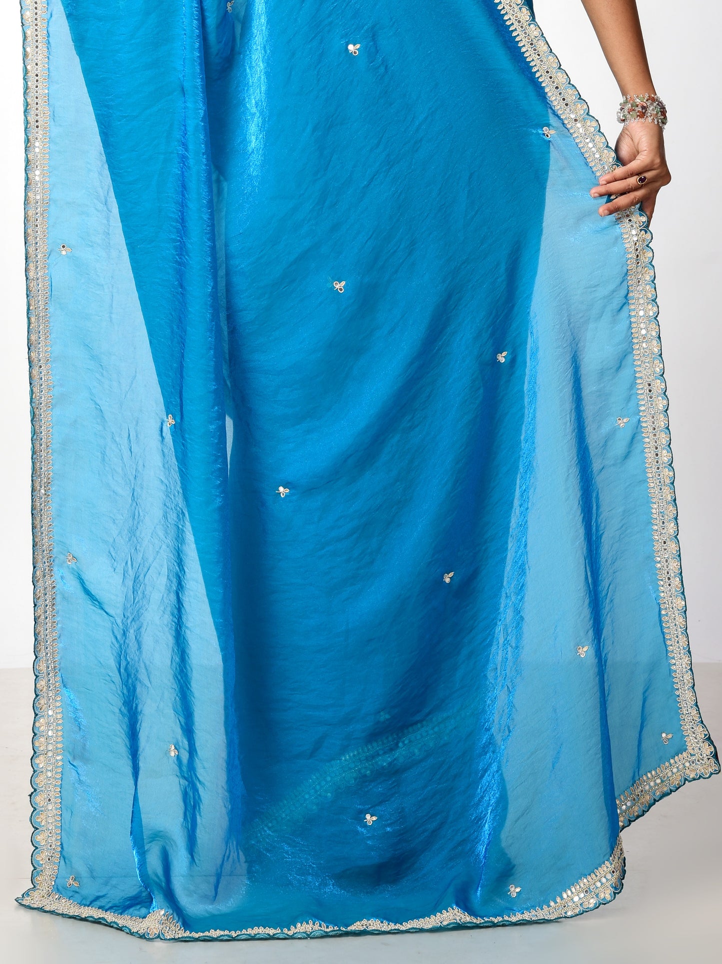 PRIYA Shine Tissue with Katdana Work