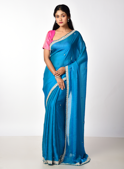 PRIYA Shine Tissue with Katdana Work