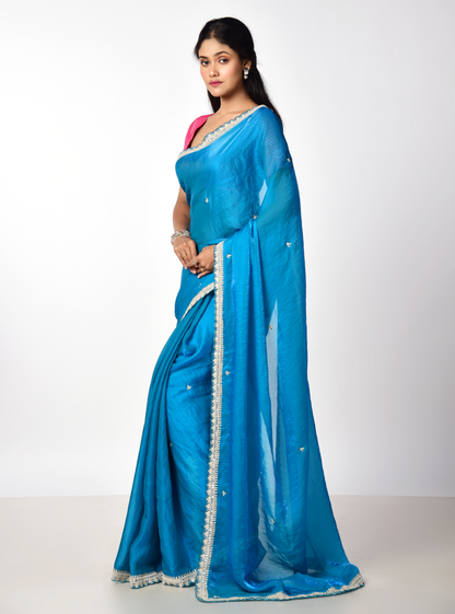 PRIYA Shine Tissue with Katdana Work