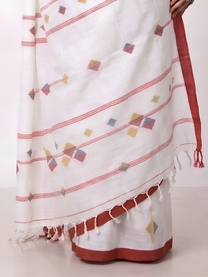 NOOR E JAMDANI. cotton katia jamdani saree