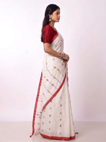 NOOR E JAMDANI. cotton katia jamdani saree