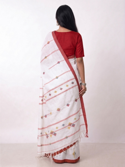 NOOR E JAMDANI. cotton katia jamdani saree