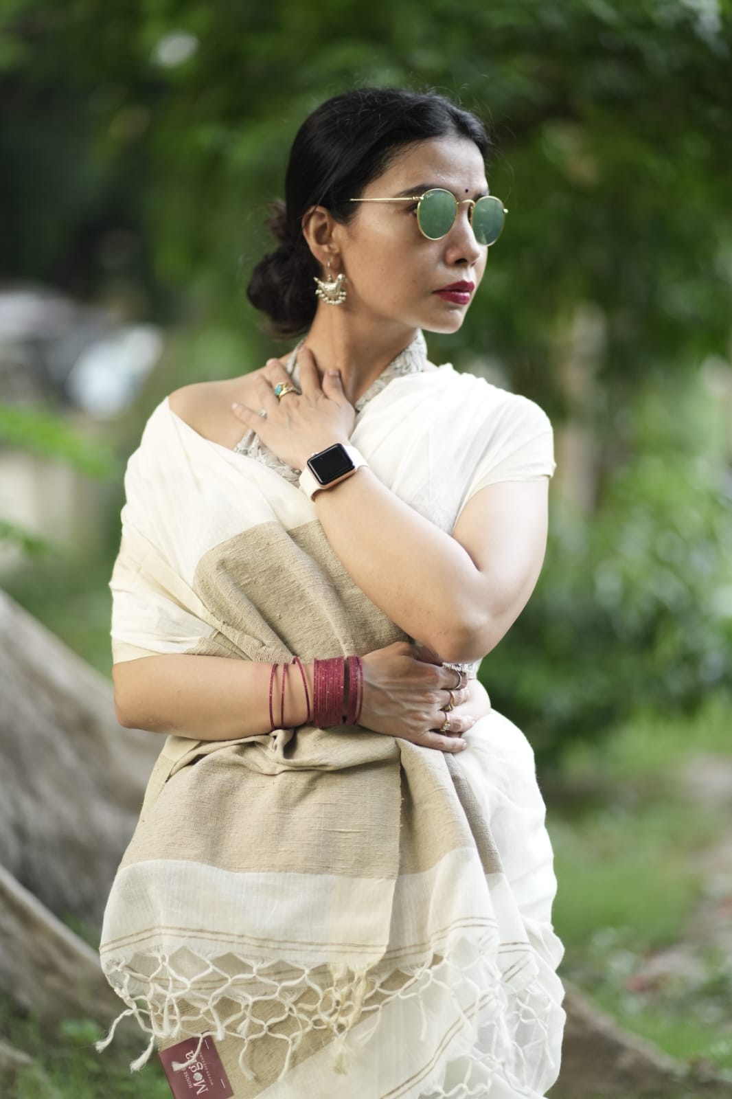 Tantu PLAIN KOTA WITH JUTE BORDER