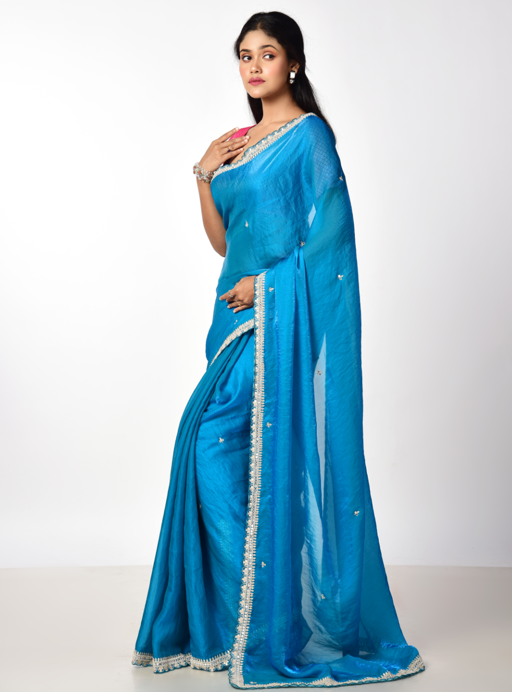 PRIYA Shine Tissue with Katdana Work