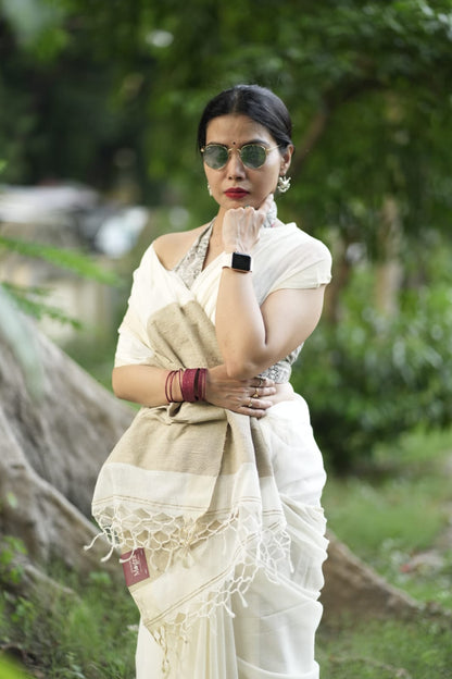 Tantu PLAIN KOTA WITH JUTE BORDER