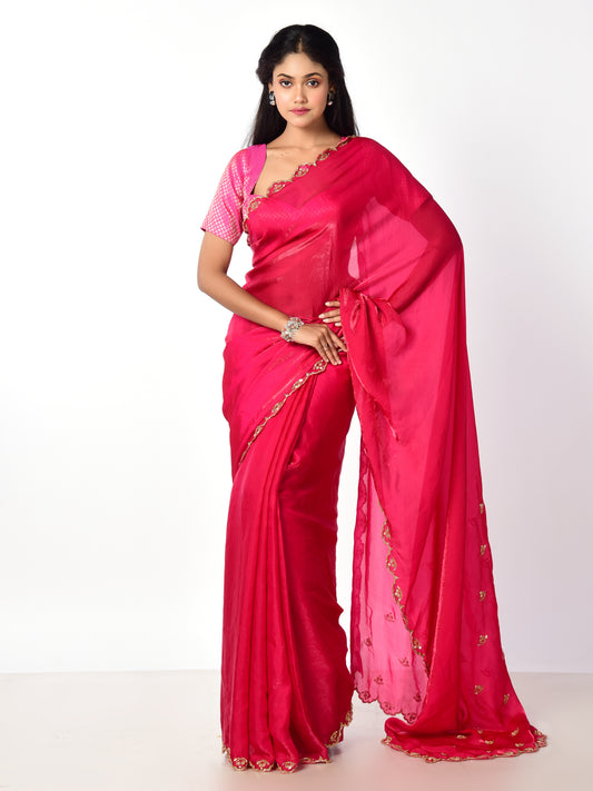 Kavya shine tissue with katdana work