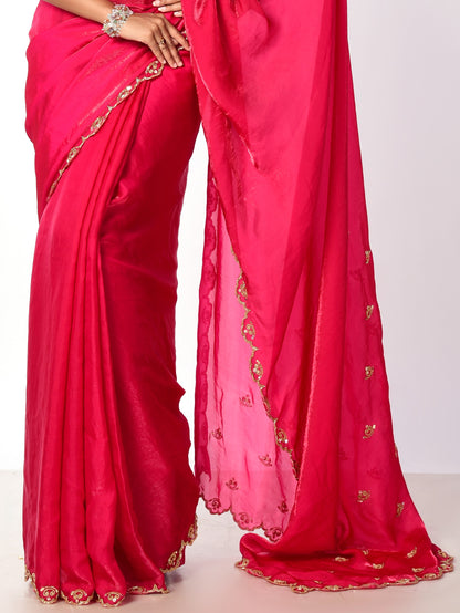 Kavya shine tissue with katdana work